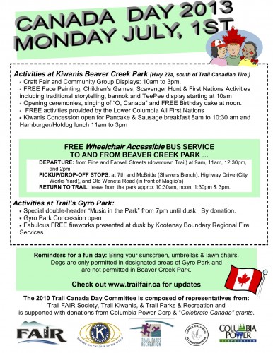 Canada Day 2013 @ Kiwanis Beaver Creek Park