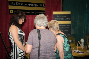 Executive Director Erika Krest was at the last Kootenay Healthy Living Expo, sharing her passion and specialty in reflexology.
